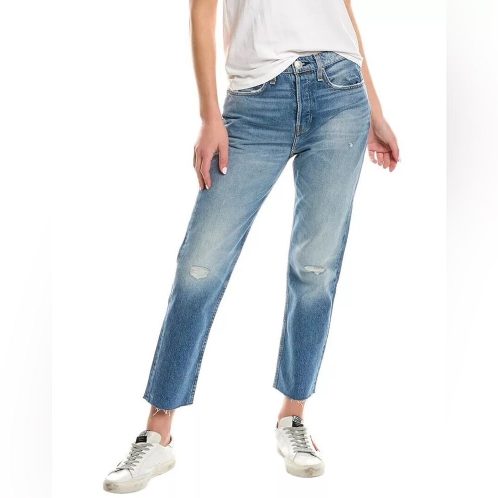 EUC Rag & Bone Maya High Rise Ankle jeans In Aquarius With Holes Size: 30